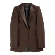 Smoking Suit Blazer Hebe Studio , Brown , Dames