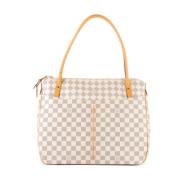 Pre-owned Canvas handbags Louis Vuitton Vintage , White , Dames