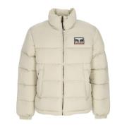 Crème Puffer Donsjas Hoge Hals Obey , Beige , Heren