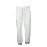 Linnen Katoenen Broek Eleventy , White , Heren