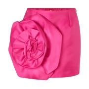 Roze Roos Sculptuur Mini Rok Cras , Pink , Dames