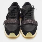 Pre-owned Leather sneakers Dior Vintage , Black , Heren