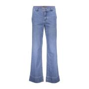 Highwaist Flare jeans met zakken Geisha , Blue , Dames