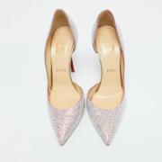 Pre-owned Leather heels Christian Louboutin Pre-owned , Gray , Dames