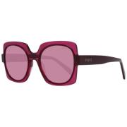 Bourgondische Dames Zonnebril Vierkant Frame Emilio Pucci , Pink , Dam...