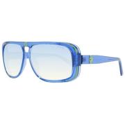 Blauwe Aviator Zonnebril Gespiegeld Verloop Guess , Blue , Heren