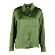 Stijlvolle Polyester Overhemd Max Mara Weekend , Green , Dames