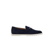 Blauwe Suède Penny Loafers Tod's , Blue , Dames