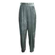 Elegante Viscose Blend Broek Emporio Armani , Green , Dames