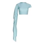 Blauwe Blouse met Uniek Ontwerp Sportmax , Blue , Dames