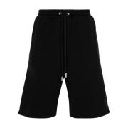 Diag-Stripe Katoen Skate Shorts Off White , Black , Heren