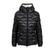 Technische stof gewatteerde jas met capuchon Blauer , Black , Dames