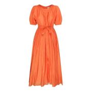 Oranje Jurk met Unieke Stijl Max Mara , Orange , Dames