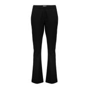 Comfortabele Flare Broek met Elastische Taille Geisha , Black , Dames