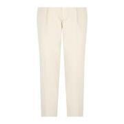 Garment Dyed Corduroy geplooide Chinos Boglioli , White , Heren