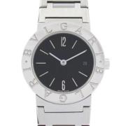 Pre-owned Stainless Steel watches Bvlgari Vintage , Black , Dames