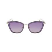 Metalen Zonnebril Violet Gradient Filter 2 Longchamp , Purple , Dames