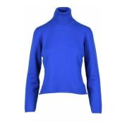 Cashmere Gebreide Trui Gran Sasso , Blue , Dames