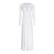 Witte V-hals Jurk met Cut Out Circus Hotel , White , Dames