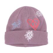 Geborduurde Lila Beanie Dames Hoed Obey , Purple , Dames