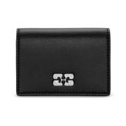 Bou Flap Card Holder Strass Ganni , Black , Dames