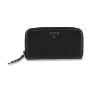 Pre-owned Leather wallets Prada Vintage , Black , Dames