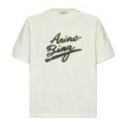 Geprint T-shirt Anine Bing , White , Dames