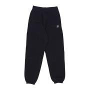 Zwarte Fleece Sweatpants met Elastische Taille Adidas , Black , Dames