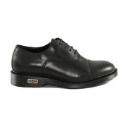 Leren Rubberen Zoolschoenen Cult , Black , Heren