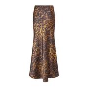 Elegante Maxi Rok Hazy Leopard Cras , Multicolor , Dames