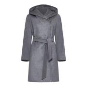 Newmang Wollen Jas met Capuchon Max Mara Studio , Gray , Dames