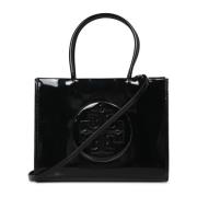 Zwarte Glanzende Patent Tote Tas Tory Burch , Black , Dames