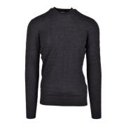 Merino Wol Trui Alpha Studio , Black , Heren