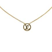 Pre-owned Metal necklaces Louis Vuitton Vintage , Yellow , Dames