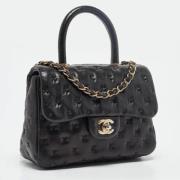 Pre-owned Leather handbags Chanel Vintage , Black , Dames