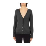 Zwart Open Gebreid Vest Liu Jo , Black , Dames