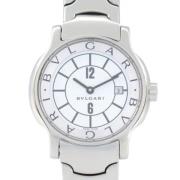 Pre-owned Stainless Steel watches Bvlgari Vintage , White , Dames