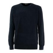 Heren Crew Neck Sweater Cashmere Company , Blue , Heren