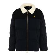 Heren Pufferjas met Borg Kraag Lyle & Scott , Blue , Heren