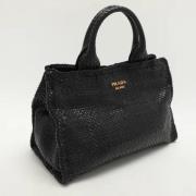 Pre-owned Leather totes Prada Vintage , Black , Dames