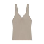 Gebreide Tanktop V-Hals U-Rug IRO , Gray , Dames