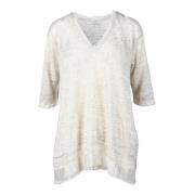 Linnenmix Gebreide Top Ballantyne , Beige , Dames