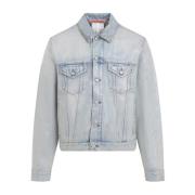 Lichtblauwe Denim Jack Acne Studios , Blue , Heren