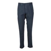 Katoen Elastaan Broek Incotex , Blue , Heren