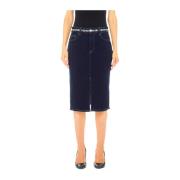 Blauwe Jewel Lux Midi Rok Liu Jo , Blue , Dames