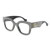 Oversized Cateye Zonnebril in Zwart Gucci , Black , Unisex