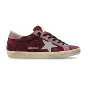 Super-Star Classic With List Sneakers Golden Goose , Red , Dames