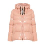 Gewatteerde jas met capuchon en ritssluiting Pinko , Pink , Dames