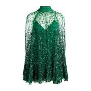 Groene Jurk met Cape Overlay Alice + Olivia , Green , Dames