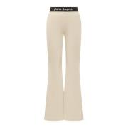 Logo Tape Sweatpants Palm Angels , Beige , Dames